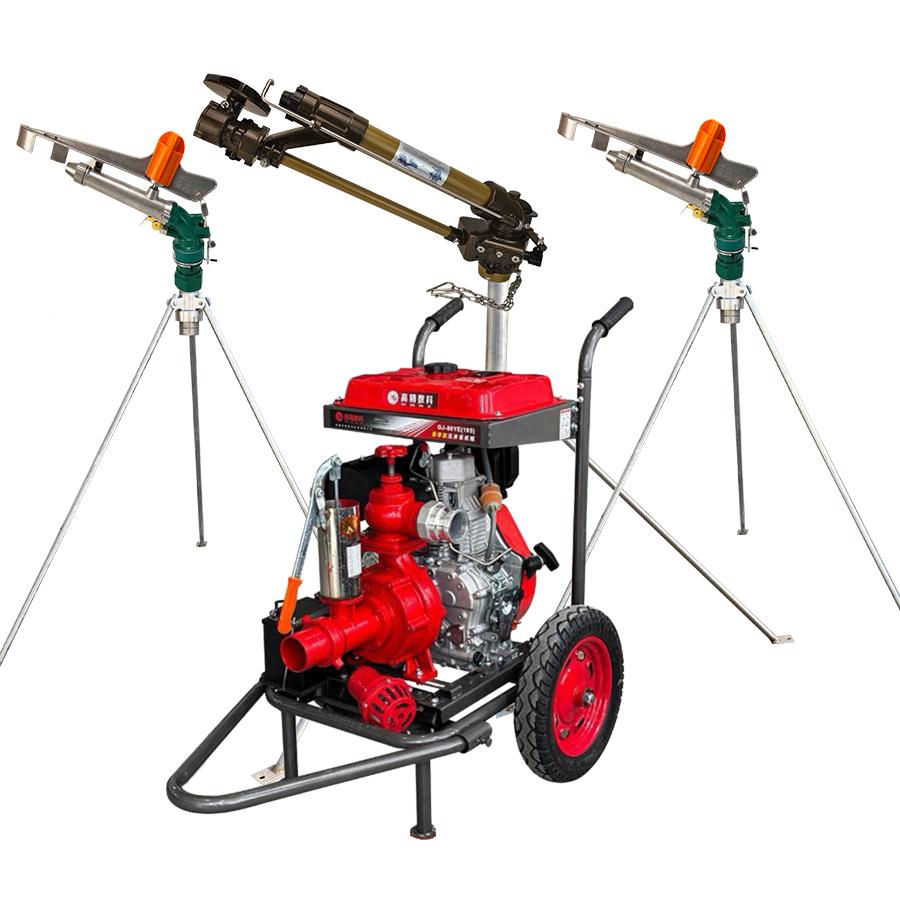 宜昌一体式灌溉机组 全套喷枪水带配齐 抗旱浇地神器